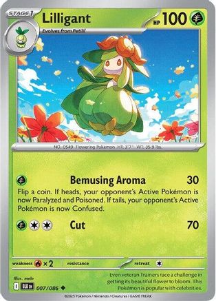 Lilligant 007/086 - SV Black Bolt Reverse Holofoil