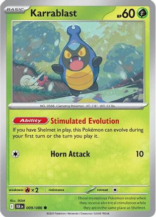 Karrablast 009/086 - SV Black Bolt Reverse Holofoil