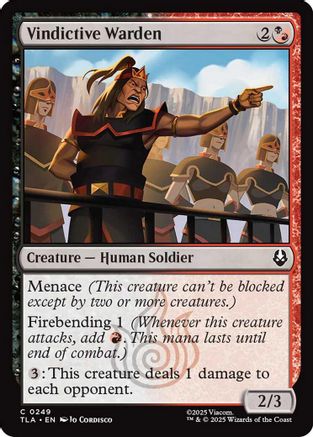 Vindictive Warden (TLA-249) - Avatar: The Last Airbender Foil