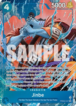 Jinbe - PRB02-007(Alternate Art) (PRB02-007) - Premium Booster -The Best- Vol. 2 Foil