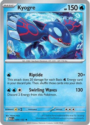 Kyogre 034 - ME01 Mega Evolution Holofoil