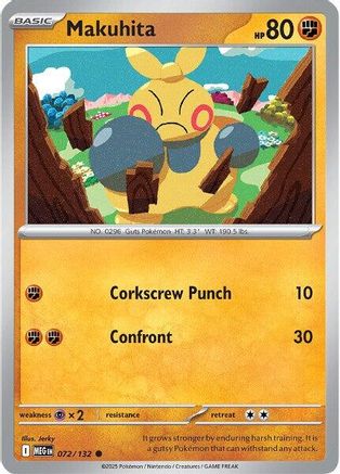 Makuhita 072 - ME01 Mega Evolution Reverse Holofoil