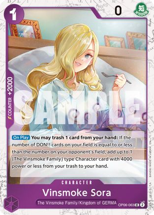 Vinsmoke Sora (Pirate Foil) (OP06-063) - Premium Booster -The Best- Vol. 2 Foil