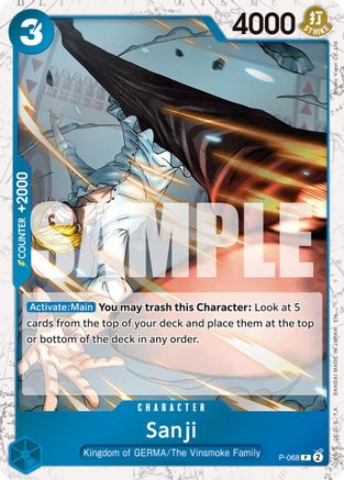 Sanji - P-068 (Pirate Foil) (P-068) - Premium Booster -The Best- Vol. 2 Foil