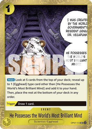 He Possesses the World's Most Brilliant Mind (Pirate Foil) (OP07-114) - Premium Booster -The Best- Vol. 2 Foil