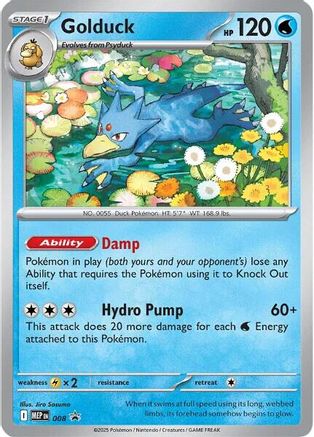 Golduck 008 - ME Mega Evolution Promo Holofoil