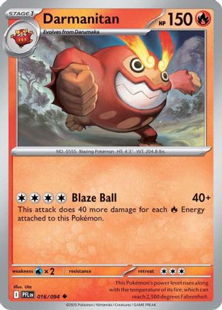 Darmanitan 016 - ME02 Phantasmal Flames Reverse Holofoil