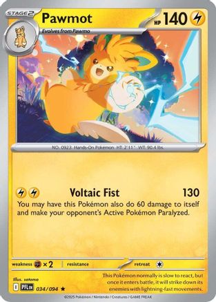 Pawmot 034 - ME02 Phantasmal Flames Reverse Holofoil