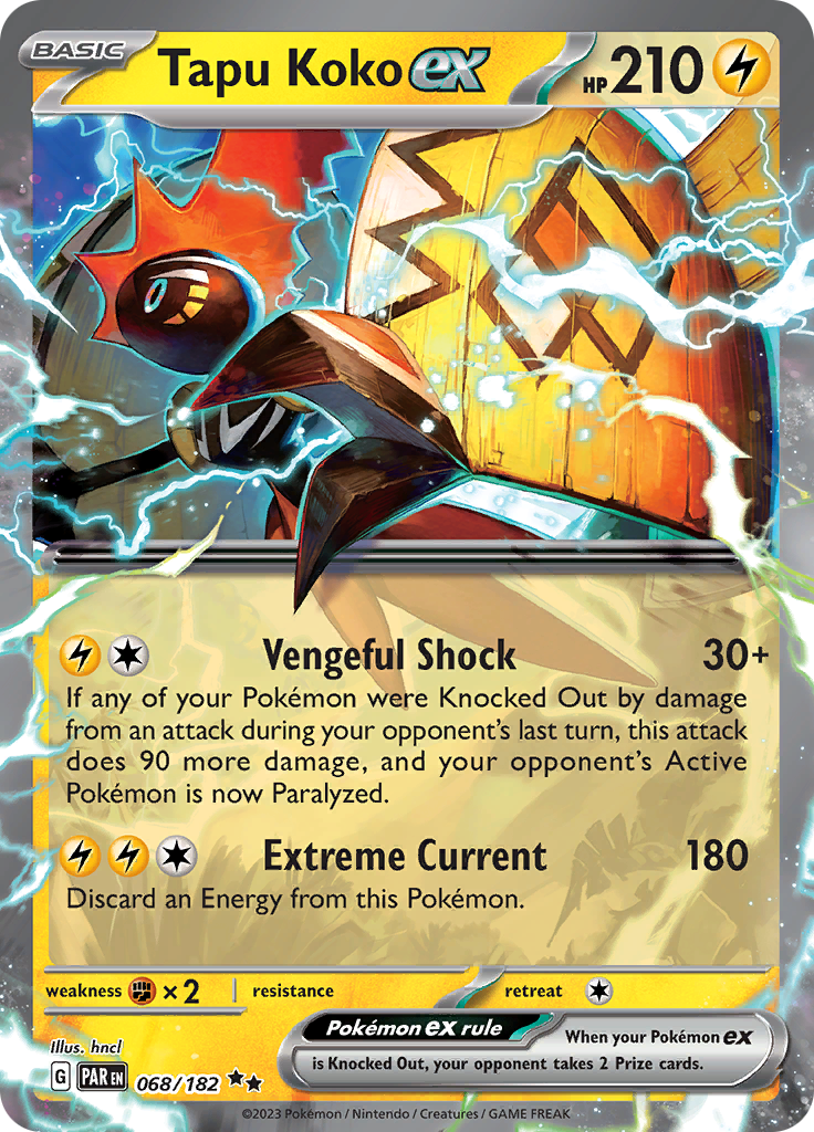 Tapu Koko ex (068/182) [Scarlet & Violet: Paradox Rift]