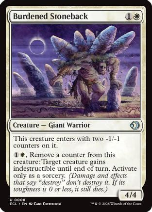 Burdened Stoneback (ECL-008) - Lorwyn Eclipsed