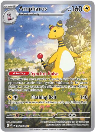 Ampharos 090/086 - ME04 Chaos Rising Holofoil