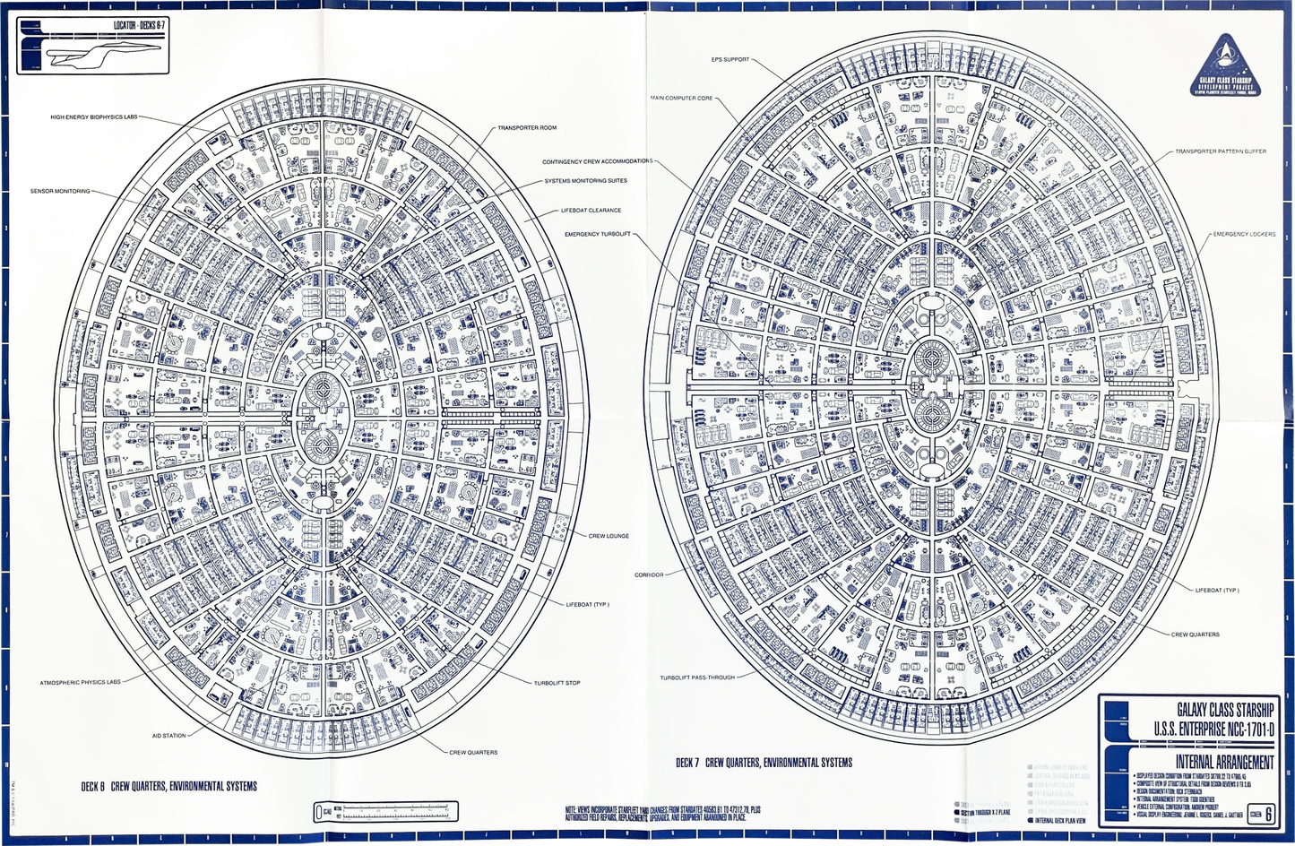 GCS: Posters (USS Enterprise NCC-1701-D), Star Trek Blueprints (Vintage)