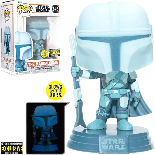 Funko Pop! Star Wars: The Mandalorian Hologram Glow-in-the-Dark - Entertainment Earth Exclusive