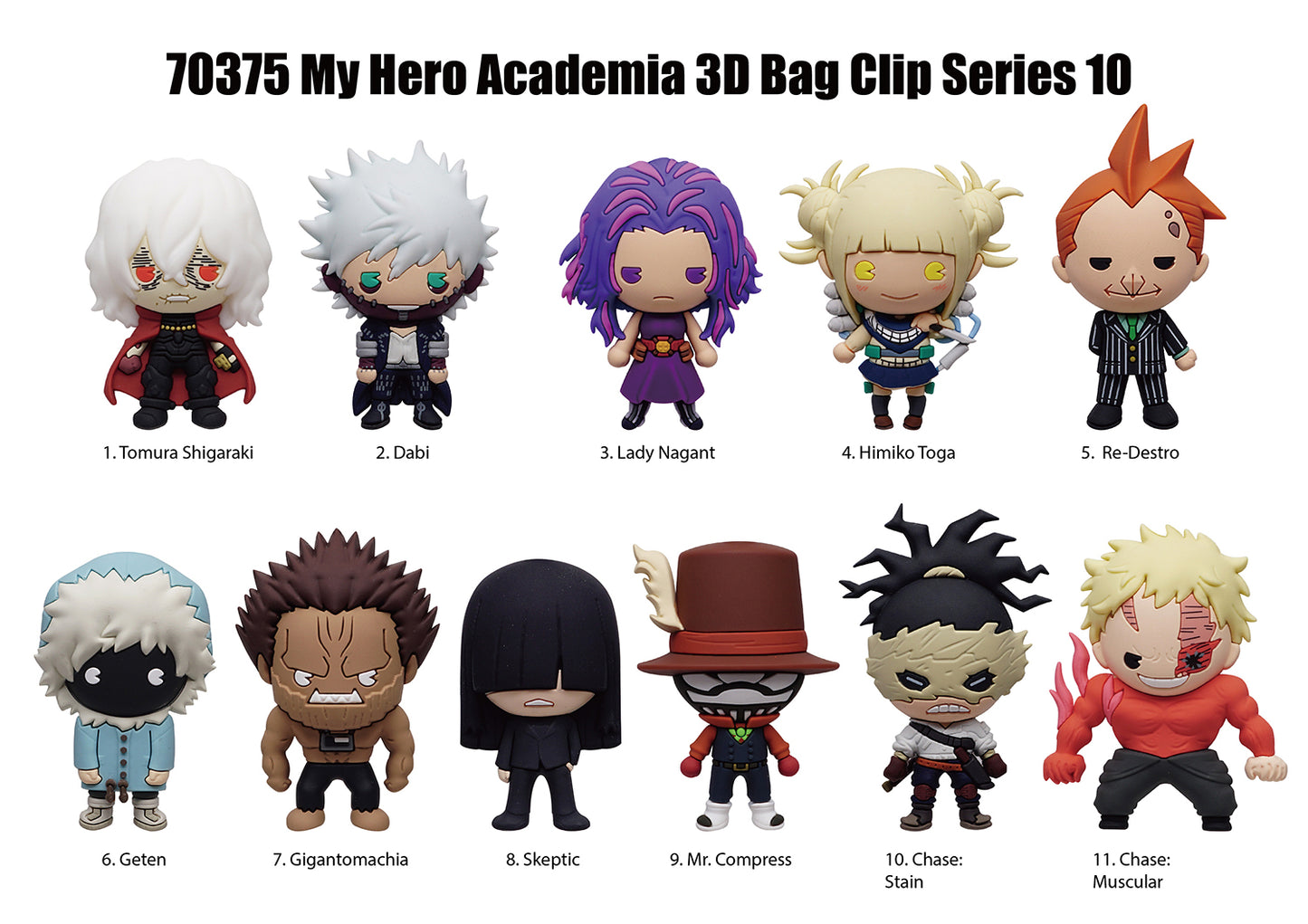 My Hero Academia 3D Foam Bag Clip, Series 10