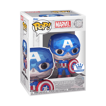 POP! Marvel: 1268 Disney 100, CPT America (Facet) Exclusive