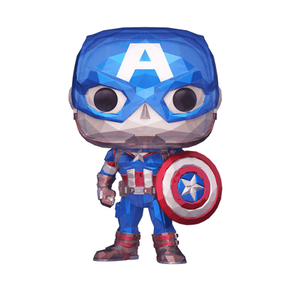 POP! Marvel: 1268 Disney 100, CPT America (Facet) Exclusive