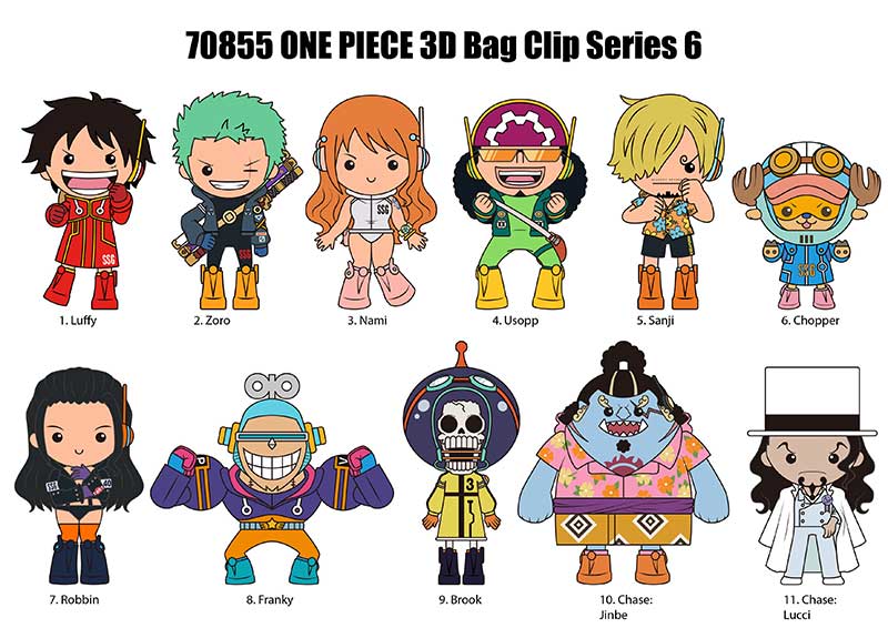 One Piece 3D Foam Bag Clip Series 6 Blind Bag - Official Monogram Collectible Keychain
