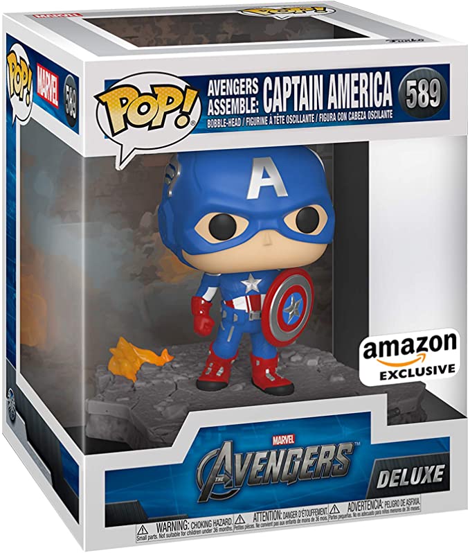 POP! Marvel (Super Deluxe): 589 Avengers Assemble, CPT America Exclusive