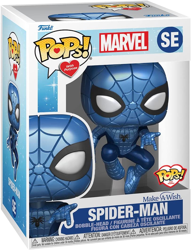 Funko Pop! Marvel: Make A Wish - Spider-Man (Metallic) Vinyl Figure