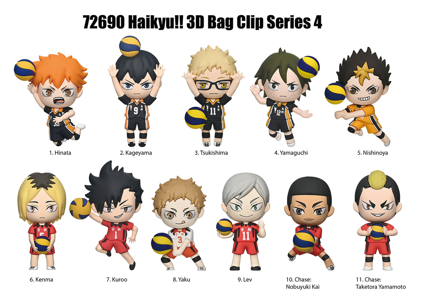 Haikyuu!! 3D Foam Bag Clip Series 4 Blind Bag - Official Anime Keychain