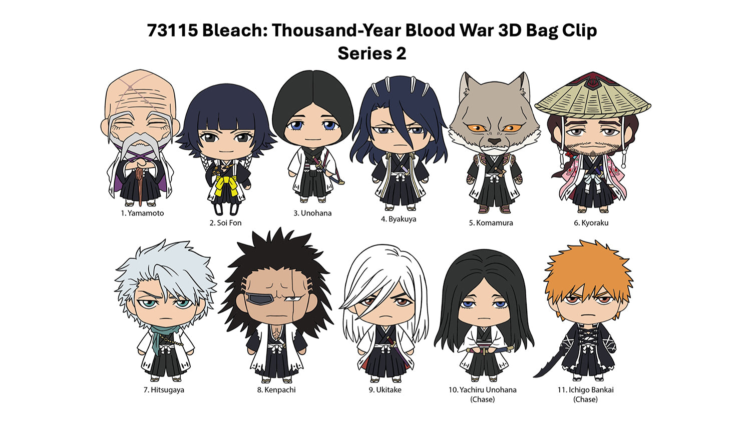 Bleach Thousand-Year Blood War 3D Foam Bag Clip Series 2 Blind Bag