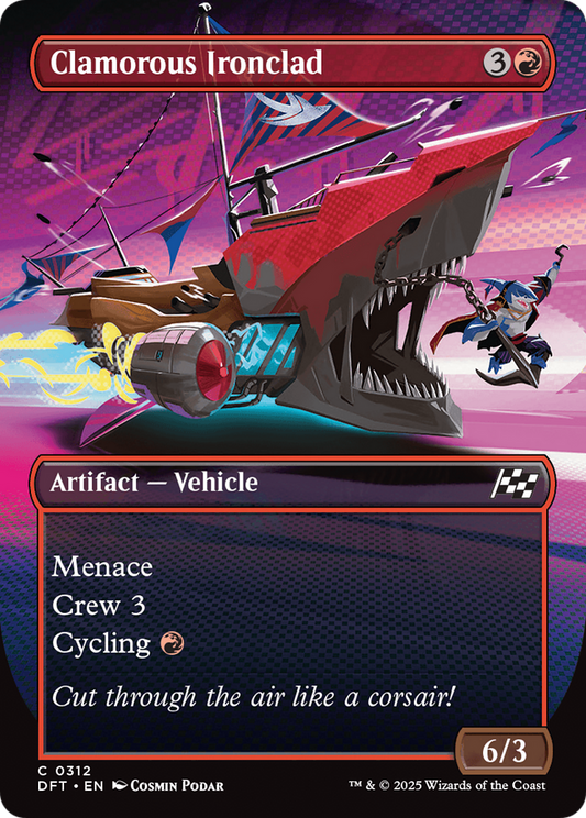 Clamorous Ironclad (DFT-312) - Aetherdrift (Borderless) Foil