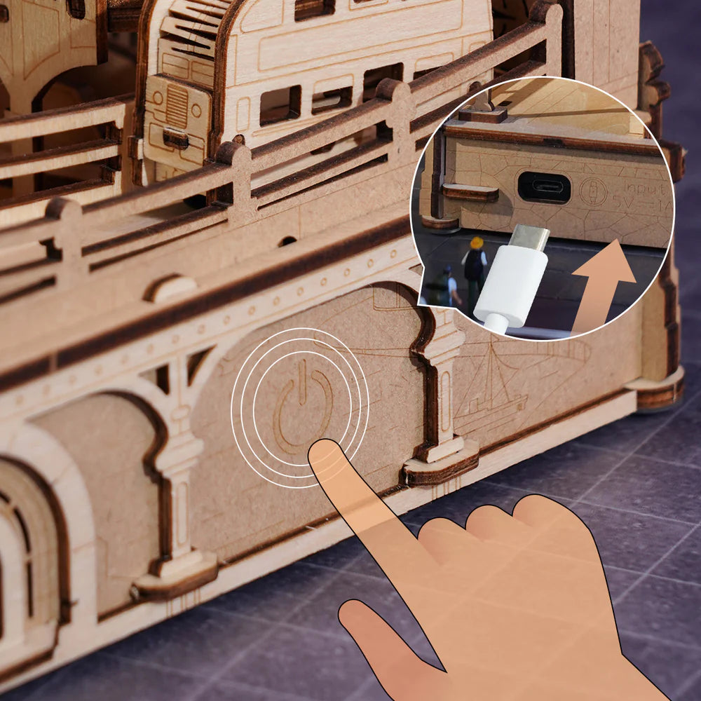 ROKR Marble Travel • London Marble Run Wooden 3D Puzzle
