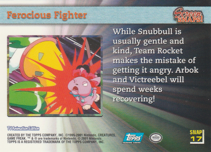 Ferocious Figher (SNAP 17) [Topps Pokemon Johto Series 1]