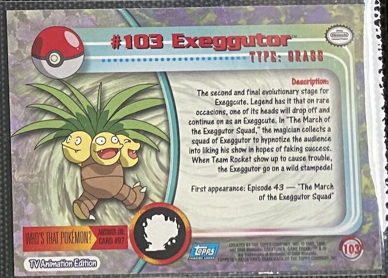 Exeggutor (103) [Topps TV Animation Edition Series 2]