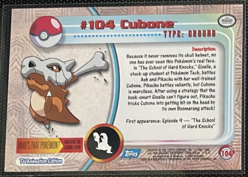 Cubone (104) [Topps TV Animation Edition Series 2]