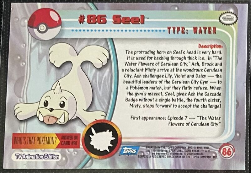 Seel (86) [Topps TV Animation Edition Series 2]