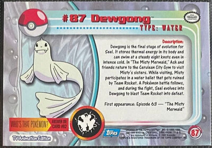 Dewgong Foil (87) [Topps TV Animation Edition Series 2]