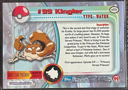 Kingler (99) [Topps TV Animation Edition Series 2]