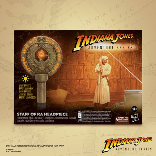 Indiana Jones Adventure Series Raiders of the Lost Ark Nachbildung der Kopfbedeckung „Stab von Ra“. 
