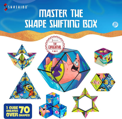 SHASHIBO Magnetic Puzzle Cube: Spongebob Squarepants - Beach Buddies