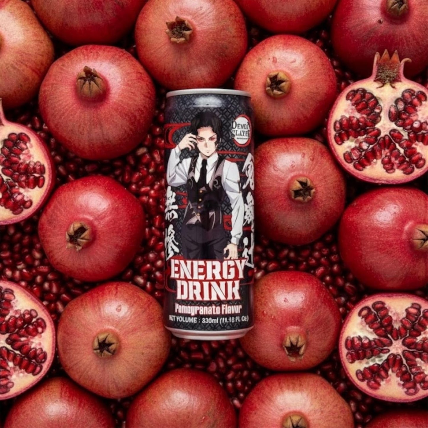Demon Slayer Kimetsu no Yaiba Pomegranate Energy Drink – 11.16 fl oz Can