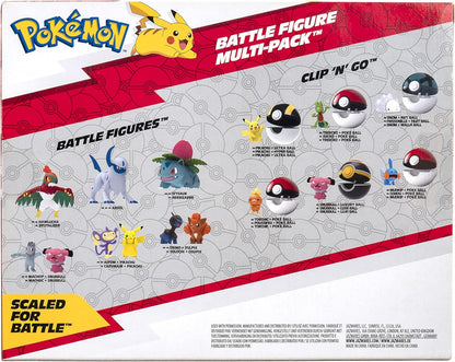Pokémon Battle Figure 6 Pack-Features 2-Inch Pikachu, Squirtle, Charmander, Bulbasaur, Mimikyu & Toxel