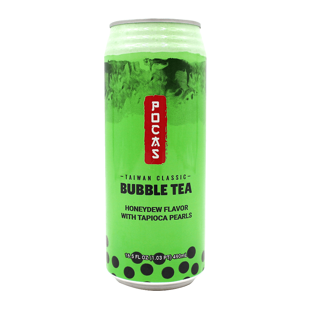 Bubble Tea - Popping Boba - Honeydew with tapioca pearls Tea 490ml