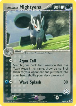 Team Aqua's Mightyena 030/95 - Team Magma vs Team Aqua Reverse Holofoil