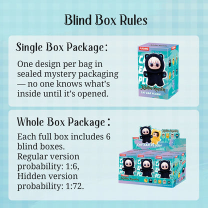 Puremind x Jujutsu Kaisen Cat Ear Plush Series Vinyl Blind Box - Official JJK Collectible