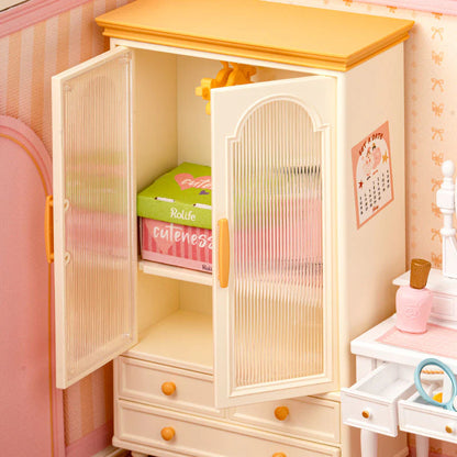 Rolife Lovely Pink Bedroom DIY Miniature House