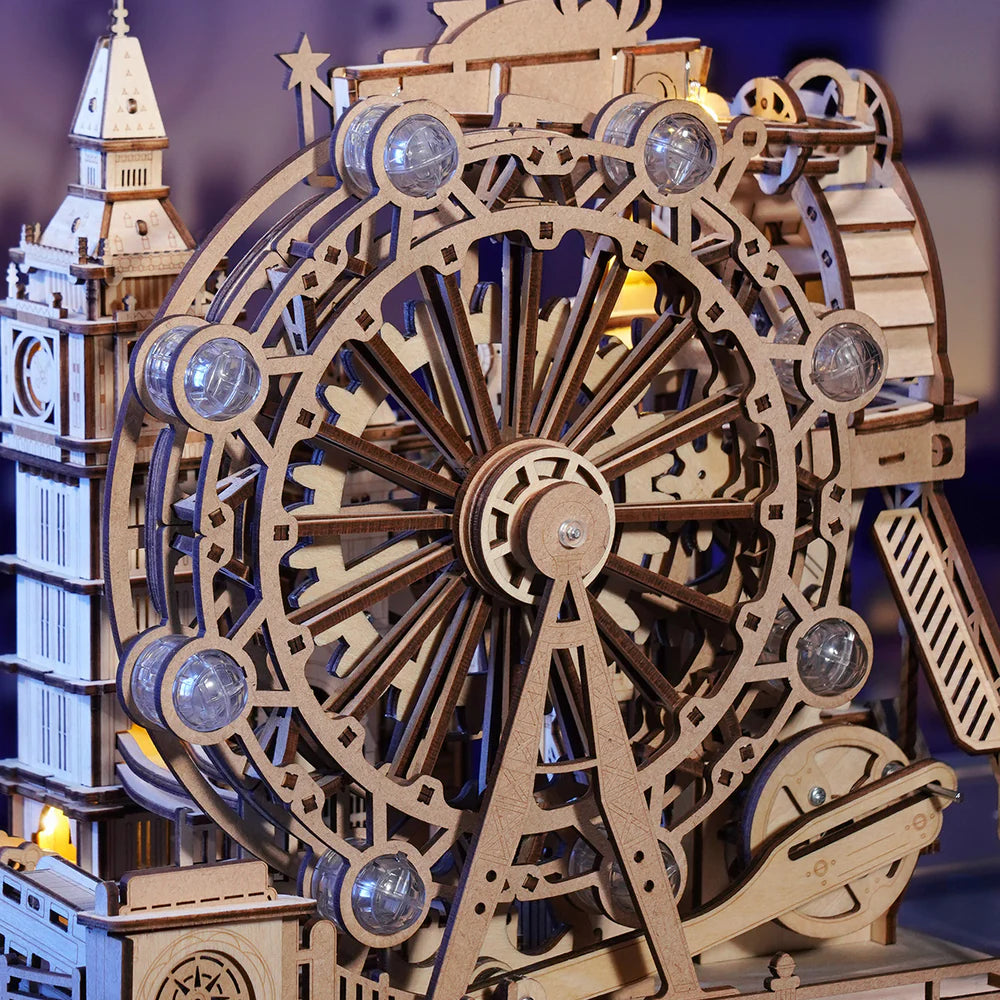 ROKR Marble Travel • London Marble Run Wooden 3D Puzzle