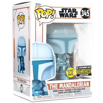 POP! Star Wars: 345 The Mandalorian, The Mandalorian (HLG) (GITD) Exclusive