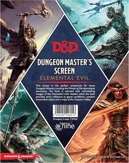 D&D: Elemental Evil (Princes of the Apocalypse) - Dungeon Master Screen