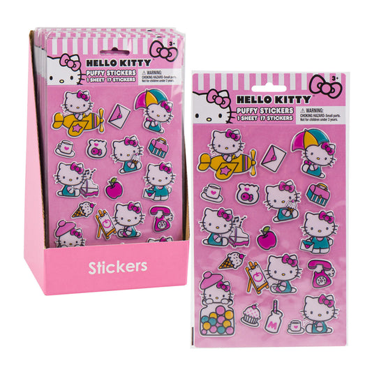 Hello Kitty Puffy Stickers 1 Sheet 17 Stickers