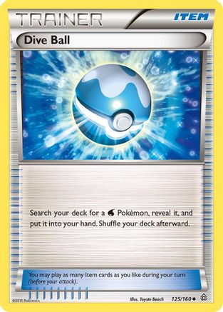 Dive Ball 125/160 - XY  Primal Clash Reverse Holofoil