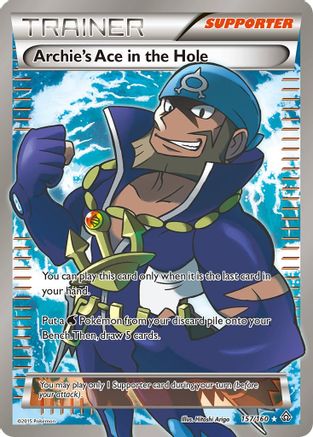 Archie's Ace in the Hole (Full Art) 157/160 - XY  Primal Clash Holofoil