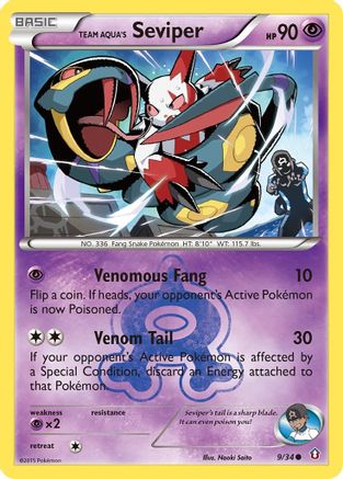Team Aqua's Seviper 009/34 - Double Crisis