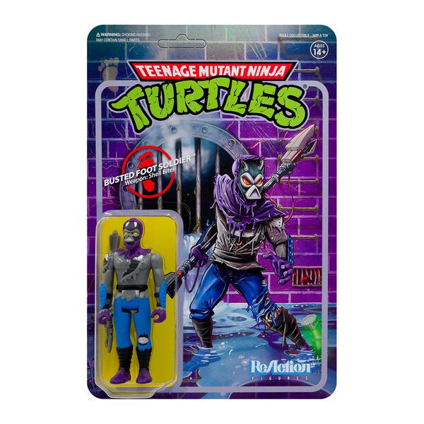 Super7: ReAction (TMNT), Busted Foot Soldier (Shell Biter) (S3)