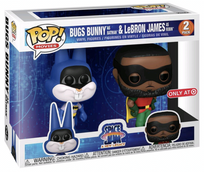 POP! Movies: Space Jam, Bugs (Batman) & LeBron James (Robin) (2-PK) Exclusive